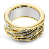 Smart Ring Jacket in 14k Gold with Diamonds - Simon G. Jewelry