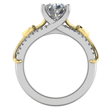 Solitaire Smart Ring Jacket in 14k Gold with Diamonds - Simon G. Jewelry