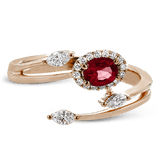 Tempera Color Gemstone Ring In 18k Gold With Diamonds - Simon G. Jewelry