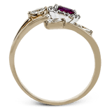 Tempera Color Gemstone Ring In 18k Gold With Diamonds - Simon G. Jewelry
