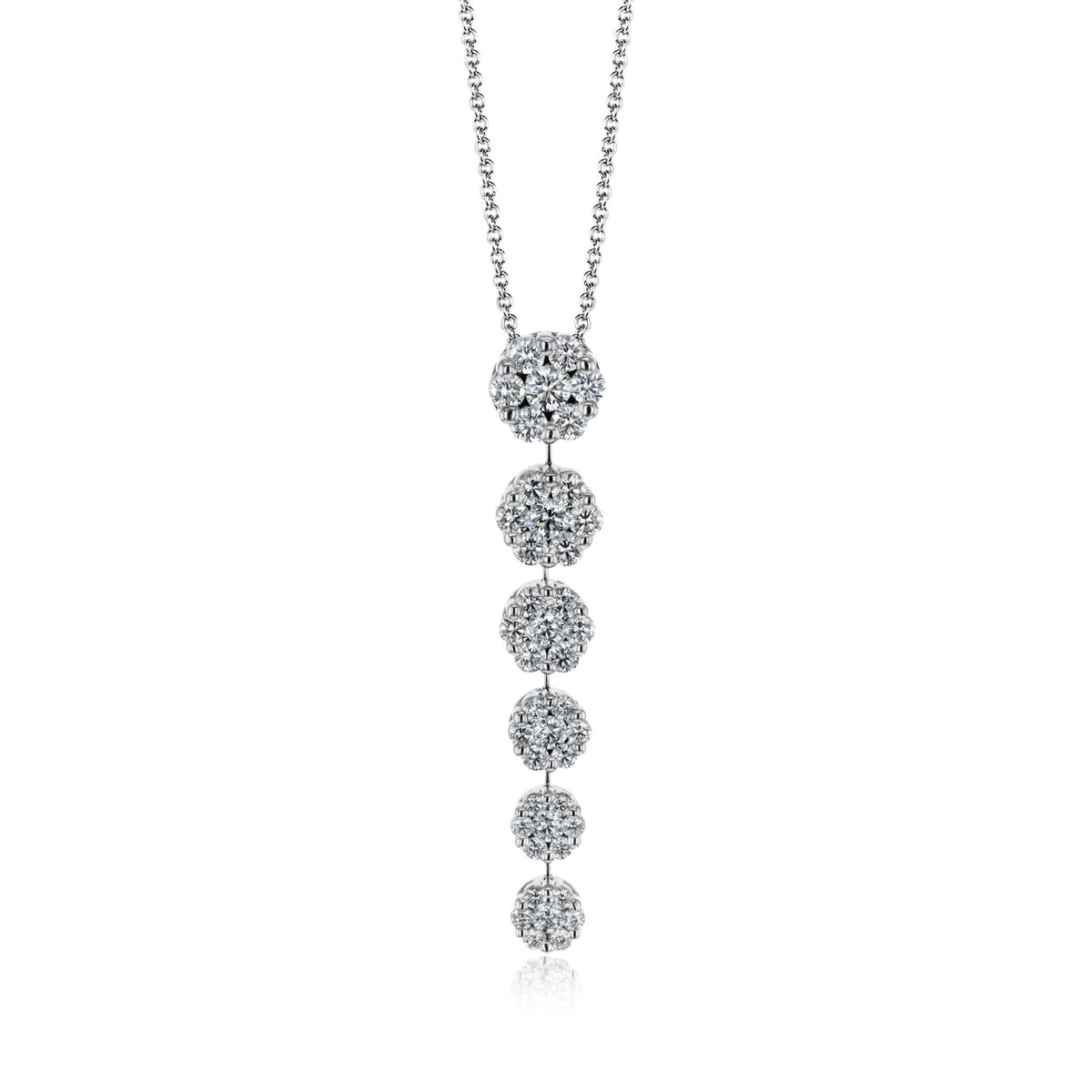 Tiered Pendant Necklace in 18k Gold with Diamonds - Simon G. Jewelry