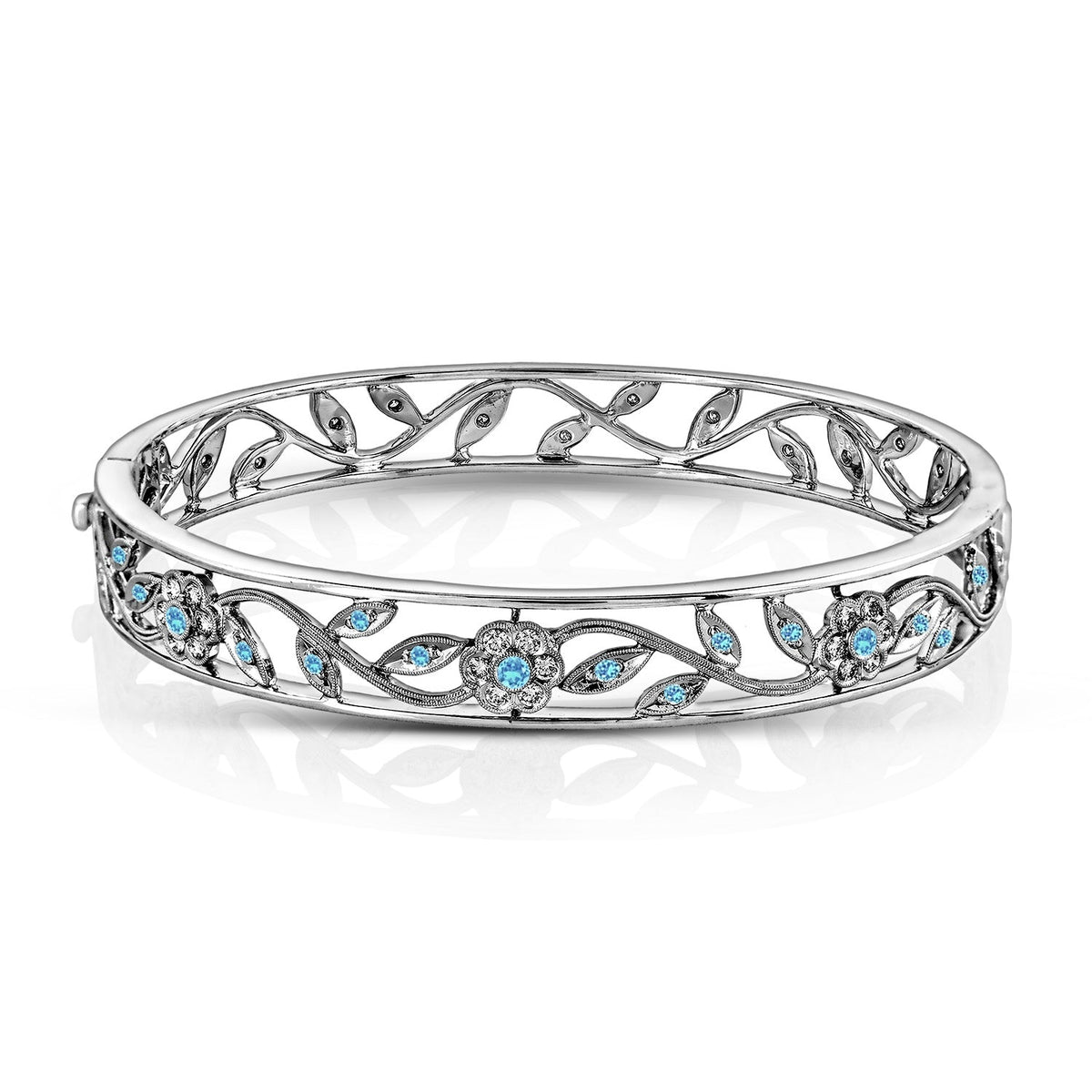 Trellis Bangle in 18k Gold with Diamonds - Simon G. Jewelry