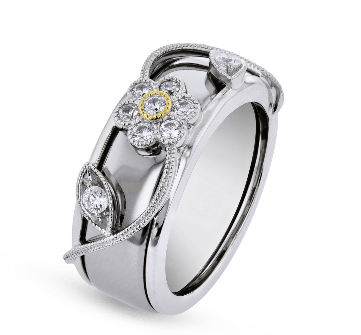 Trellis Diamond Smart Ring Jacket in 14k Gold - Simon G. Jewelry