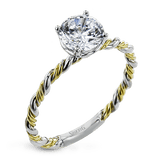 Twist Wedding Set Rings in 18K gold - Simon G. Jewelry