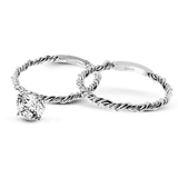 Twist Wedding Set Rings in 18K gold - Simon G. Jewelry