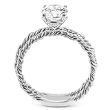 Twist Wedding Set Rings in 18K gold - Simon G. Jewelry