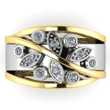 Vine Smart Ring Jacket in 14k Gold with Diamonds - Simon G. Jewelry
