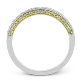 Wedding Band in 18k Gold with Diamonds - Simon G. Jewelry