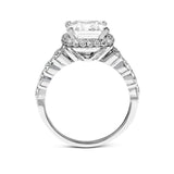 Princess-Cut Double-Halo Engagement Ring In 18k Gold With Diamonds