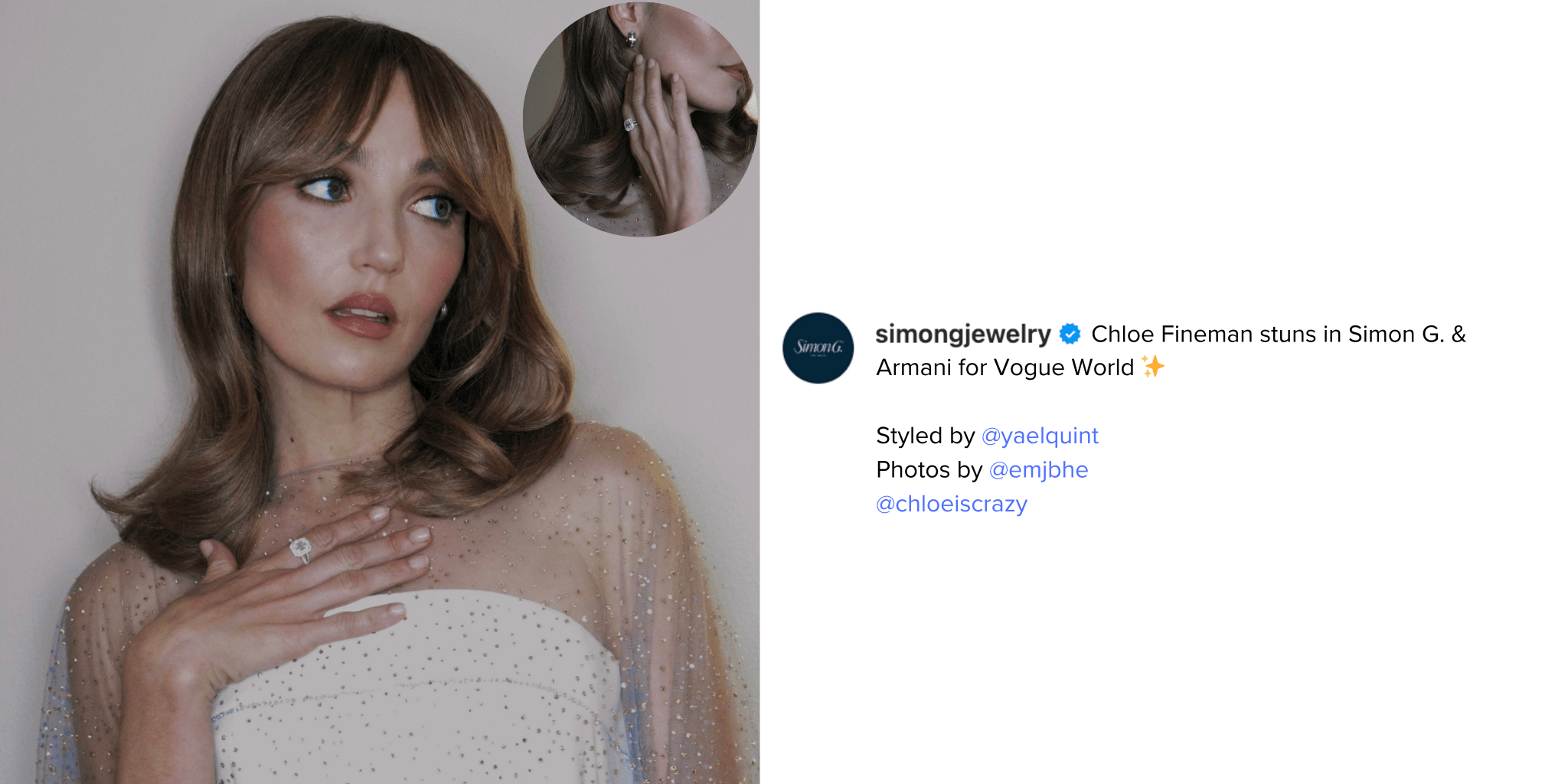 Chloe Fineman at Vogue World 2025 - Simon G. Jewelry