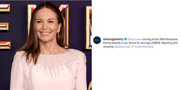 Diane Lane at the 76th Primetime Emmy Awards, 2024 - Simon G. Jewelry