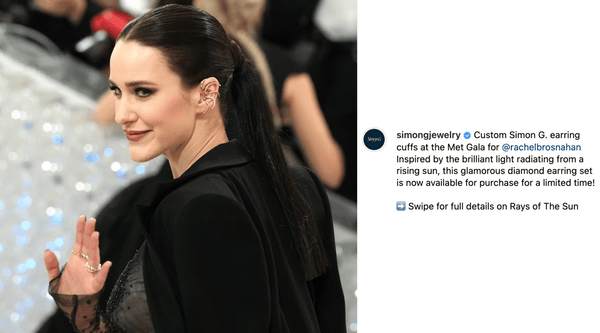 Rachel Brosnahan at the 2023 Met Gala - Simon G. Jewelry