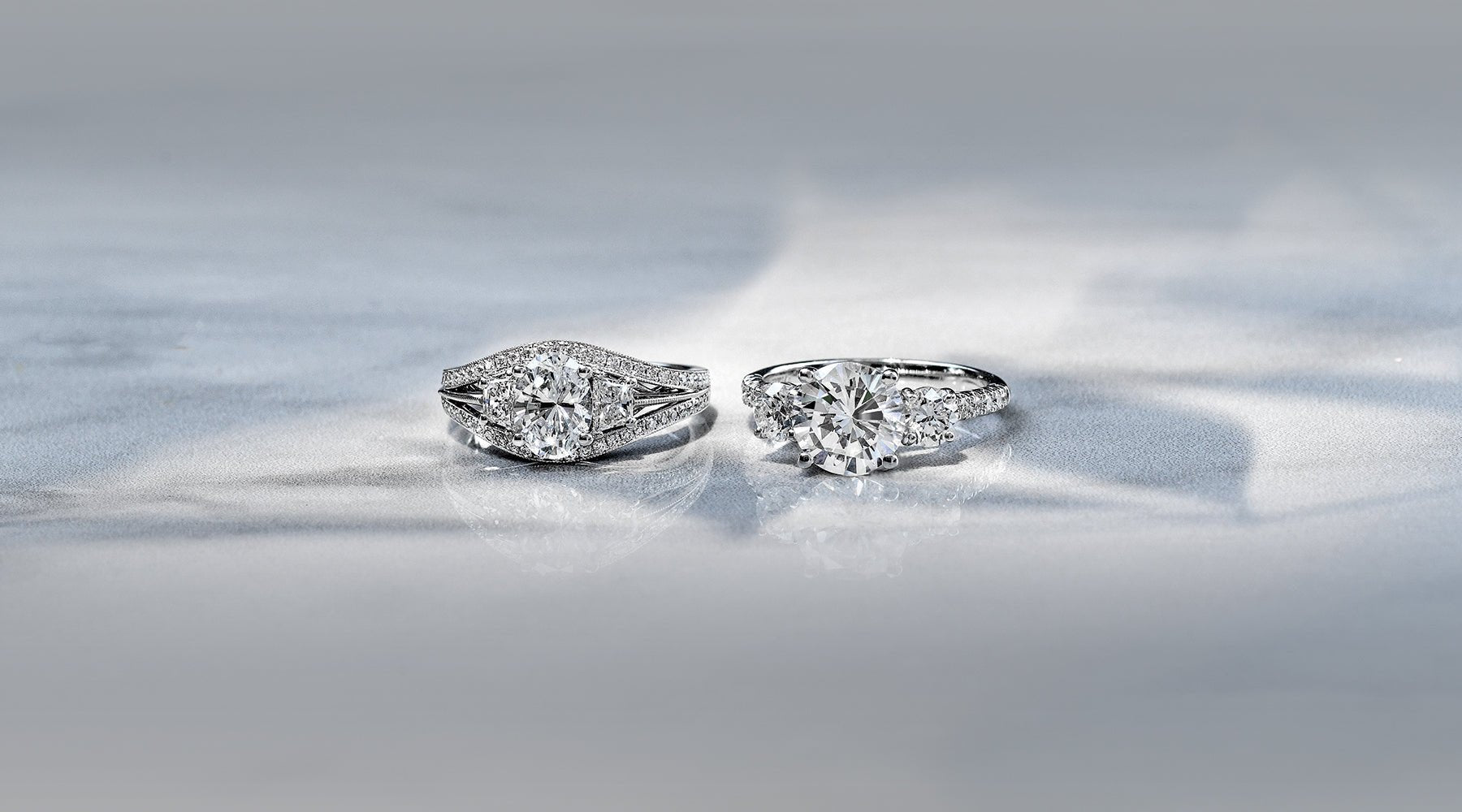 Three-stone Engagement Rings - Simon G. Jewelry