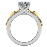 Smart Ring Jacket in 14k Gold with Diamonds