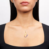 Fallen Leaves Pendant Necklace in 18k Gold with Diamonds