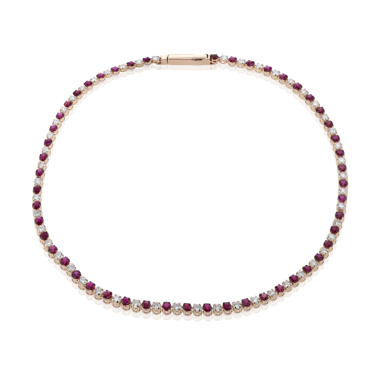 Colored Gemstone & Diamond Bracelet in 14k Gold