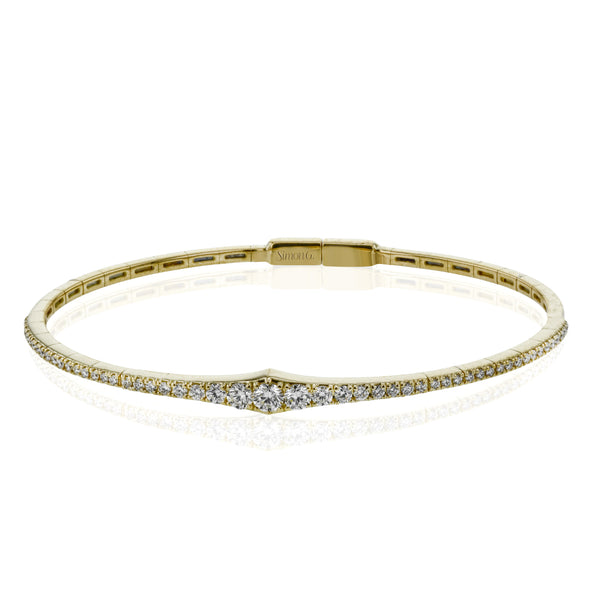 Bangle in 18k Gold with Diamonds