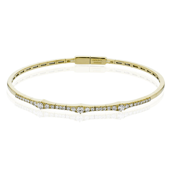 Bangle in 18k Gold with Diamonds