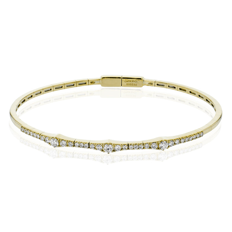 Bangle in 18k Gold with Diamonds