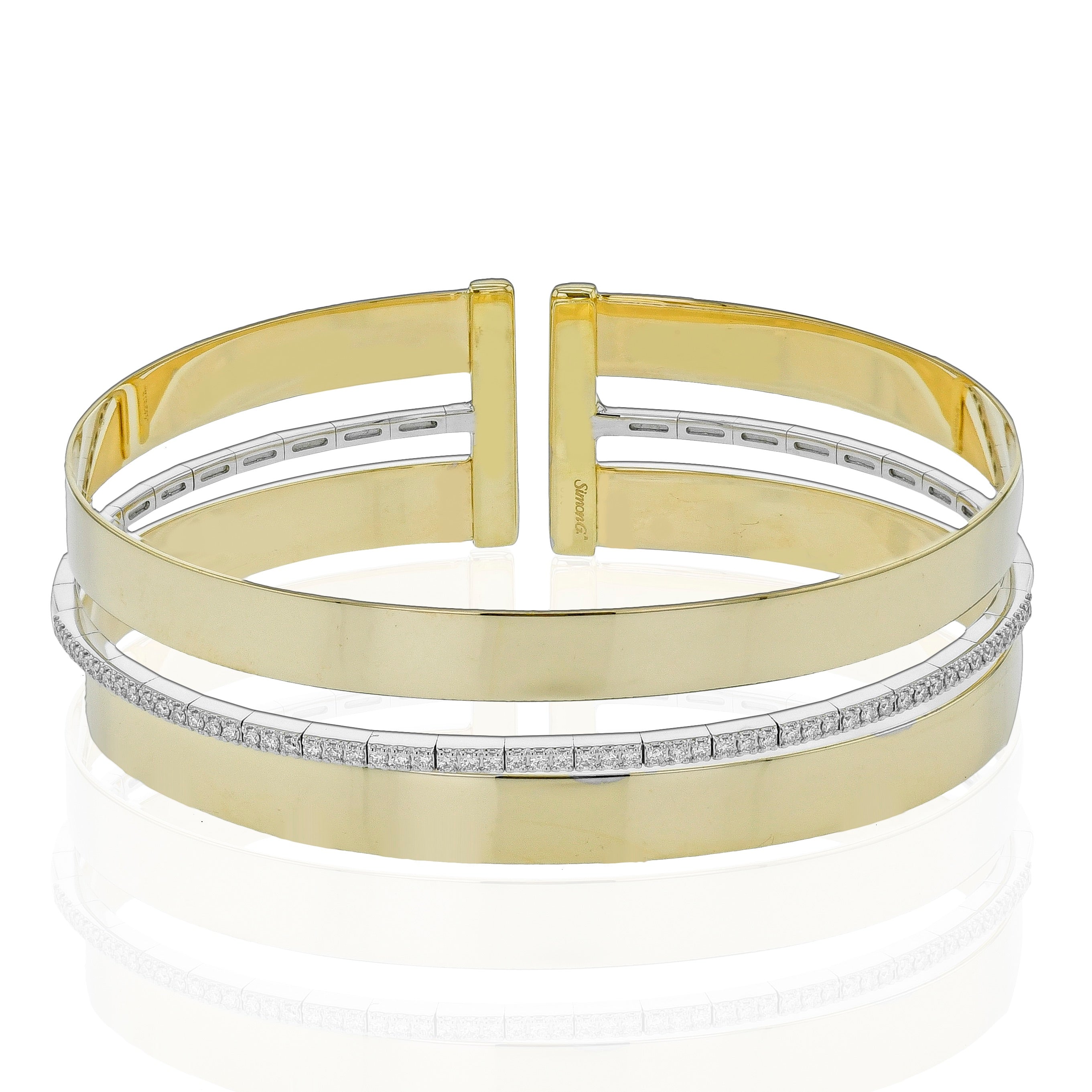 Diamond Double Row Bangle Bracelet