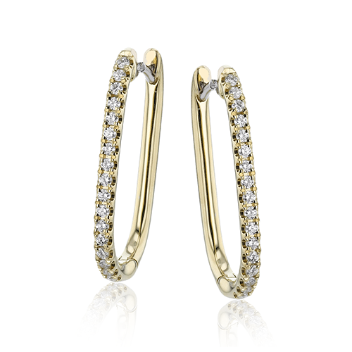 Hoop Earrings in 18k Gold with Diamonds