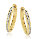 Hoop Earrings in 18k Gold with Diamonds