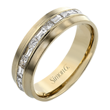 Men's Wedding Band in 14k Gold with Diamonds
