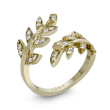 Fallen Leaves Fashion Ring In 18k Gold With Diamonds