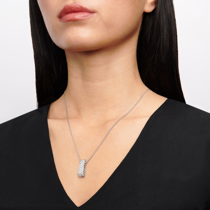 Diamond Bar Necklace Sterling Silver | Kay