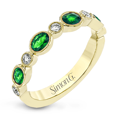 Paradise Emerald Fashion Ring In 14k Gold With Diamonds