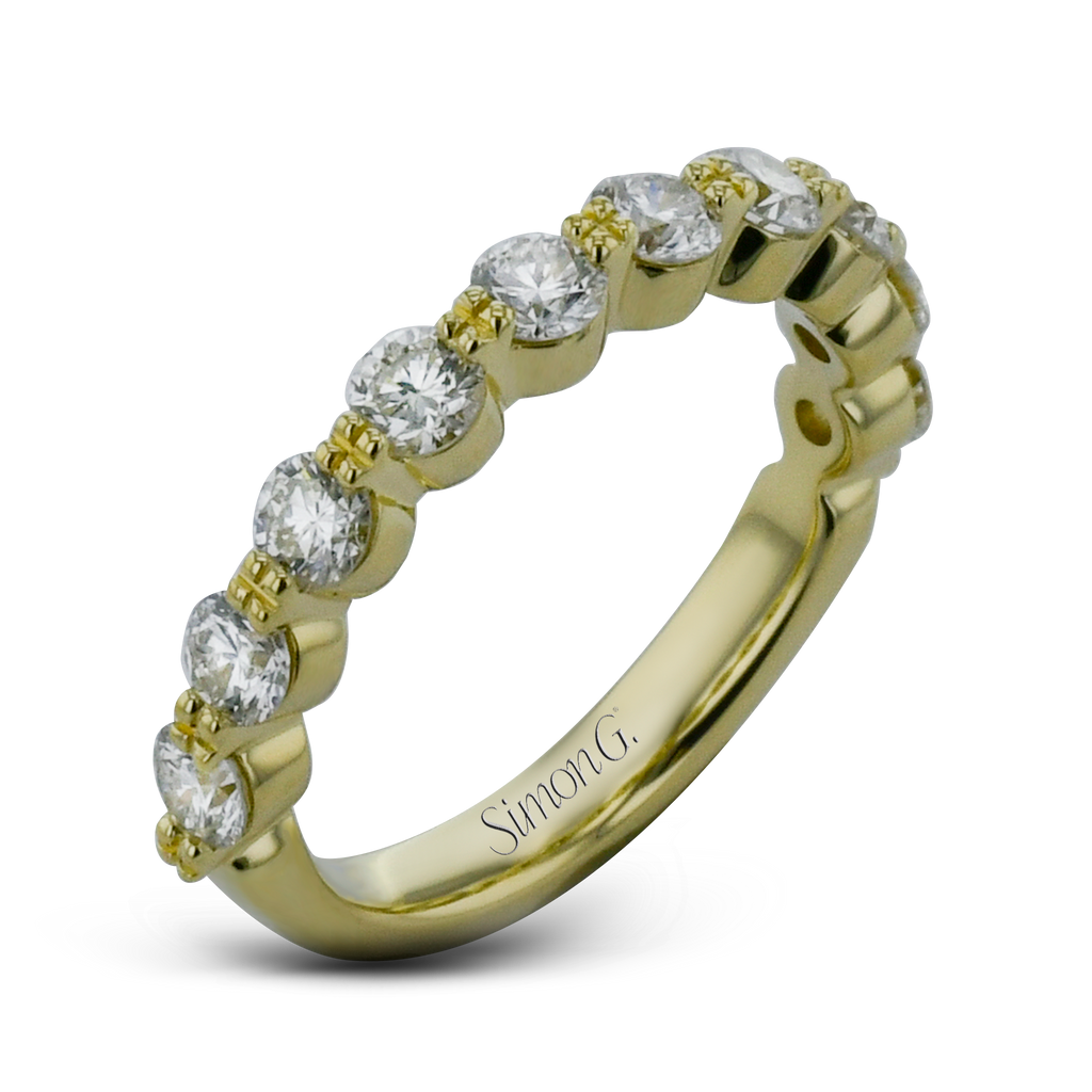 Wedding Band in 18k Gold with Diamonds – Simon G. Jewelry