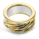 Smart Ring Jacket in 14k Gold with Diamonds