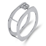 Smart Ring Jacket in 14k Gold with Diamonds