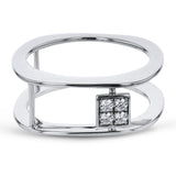 Smart Ring Jacket in 14k Gold with Diamonds