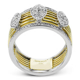 Fashion Ring In 18k Gold With Diamonds