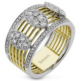 Fashion Ring In 18k Gold With Diamonds