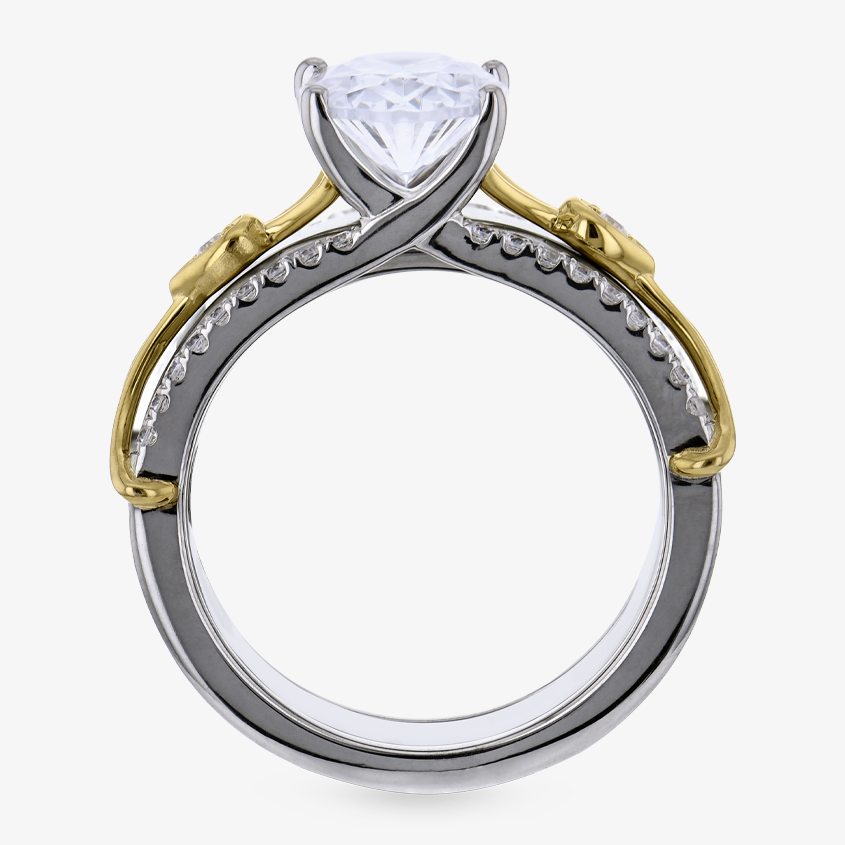 Solitaire Diamond Smart Ring Jacket in 14k Gold