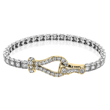 Buckle Bracelet in 18k Gold with Diamonds