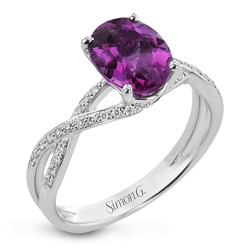 Rubellite Fashion Ring In 18k Gold With Diamonds