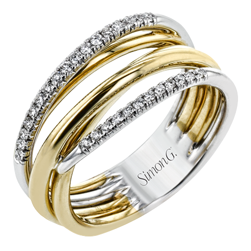 Fashion Ring in 18k Gold with Diamonds