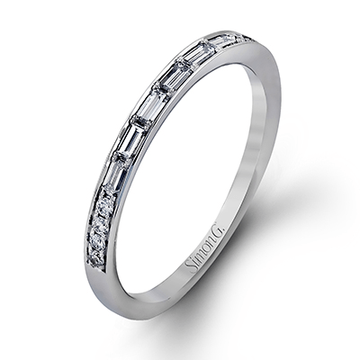 Wedding Band In 18k Gold With Diamonds