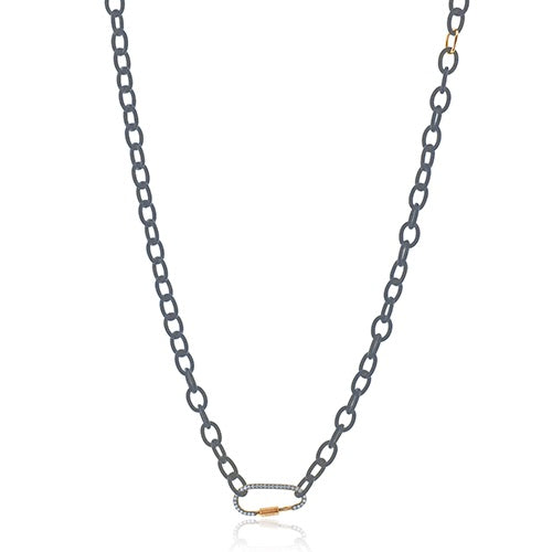 Men's Necklace In 18k Gold With Diamonds