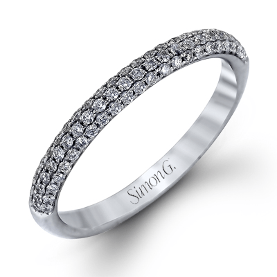 Wedding Band in 18k Gold with Diamonds