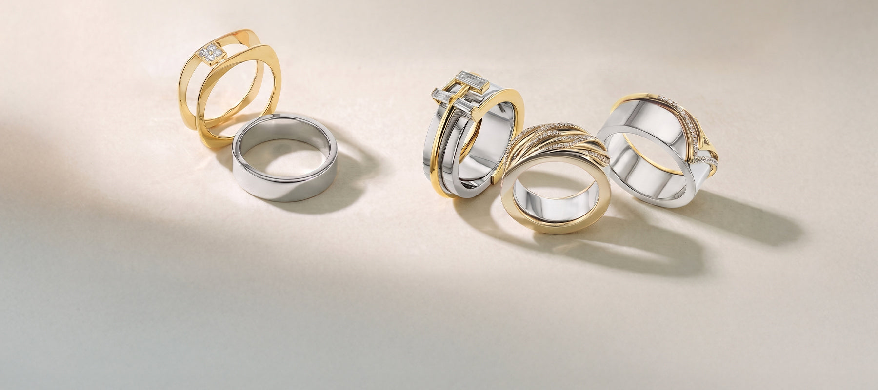Simon G. diamond ring jackets in gold