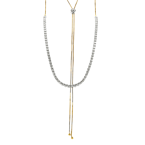 Adjustable Necklace in 18k Gold with Diamonds - Simon G. Jewelry