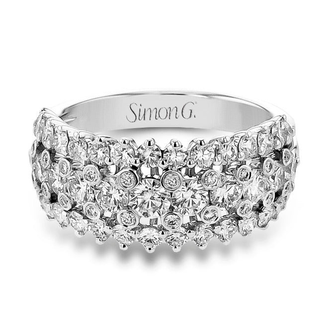 Anniversary Ring In 18k Gold With Diamonds - Simon G. Jewelry