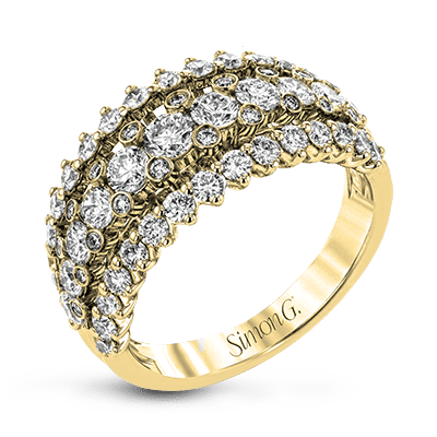 Anniversary Ring In 18k Gold With Diamonds - Simon G. Jewelry