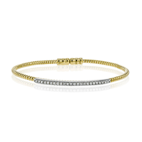 Bangle in 18k Gold with Diamonds - Simon G. Jewelry