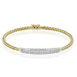 Bangle in 18k Gold with Diamonds - Simon G. Jewelry