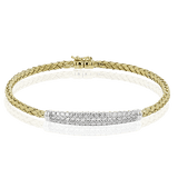 Bangle in 18k Gold with Diamonds - Simon G. Jewelry